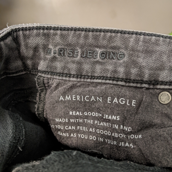 American Eagle Outfitters Dark Gray Skinny Jeans - Picture 4 of 5